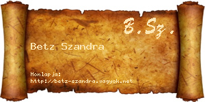 Betz Szandra névjegykártya